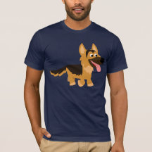 Niedlicher Cartoon Deutscher Schäferhund T - Shirt