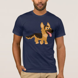 Niedlicher Cartoon Deutscher Schäferhund T - Shirt
