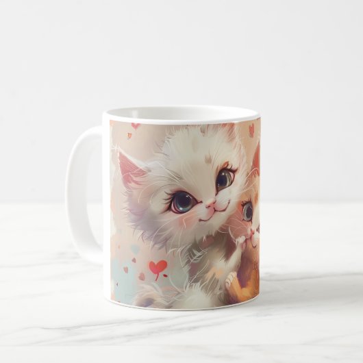 Niedlicher Cartoon Digitale Kunst Kaffeetasse (Vorderseite Links)