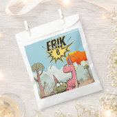 Niedlicher Cartoon Dinosaur Geburtstag Geschenktütchen (Ausgeschnitten)