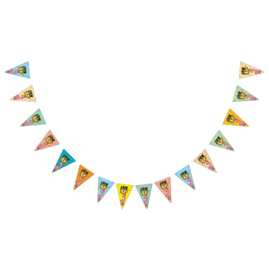 Niedlicher Cartoon Dinosaur Geburtstag Wimpelkette (Alle)