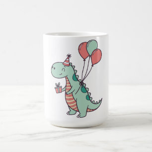 Niedlicher Cartoon Dinosaur Geburtstagsdesign Kaffeetasse