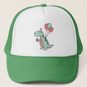 Niedlicher Cartoon Dinosaur Geburtstagsdesign Truckerkappe