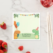 Niedlicher Cartoon Dinosaur Geburtstagsparty Serviette (Beispiel)
