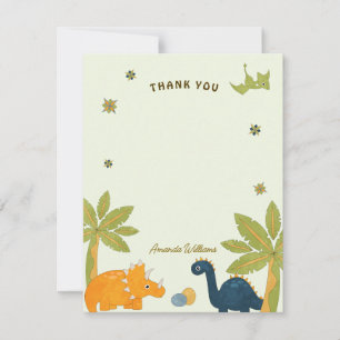 Niedlicher Cartoon Dinosaur Kinderdusche Dankeskarte