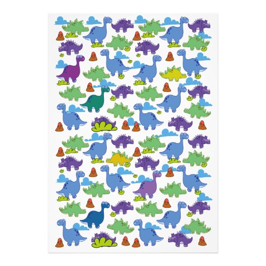 Niedlicher Cartoon Dinosaurier Fotodruck (Vorne)