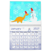 Niedlicher Cartoon-Dinosaurier-Kalender für Kinder Kalender (Jan 2027)