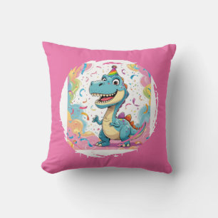 Niedlicher Cartoon Dinosaurier Kissen mit Rainbow 
