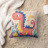 Niedlicher Cartoon Dinosaurier Lustration Kleinkin Kissen (Decke)