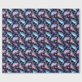 Niedlicher Cartoon Dinosaurier-Muster. Geschenkpapier (Flach)