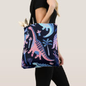 Niedlicher Cartoon Dinosaurier-Muster. Tasche (Von Nahem)