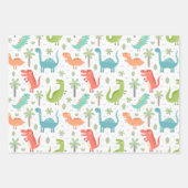Niedlicher Cartoon Dinosaurier Pack Packpapier Geschenkpapier Set (Vorderseite 3)