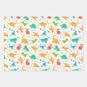 Niedlicher Cartoon Dinosaurier Pack Packpapier Geschenkpapier Set (Vorderseite 2)