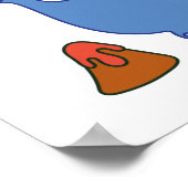 Niedlicher Cartoon Dinosaurier Poster (Ecke)