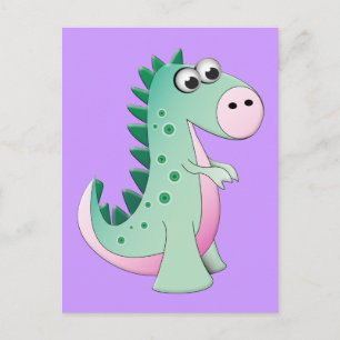 Niedlicher Cartoon Dinosaurier Postkarte