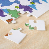 Niedlicher Cartoon Dinosaurier Puzzle (Seite)
