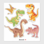 Niedlicher Cartoon Dinosaurier Sticker Set (Blatt)