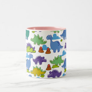 Niedlicher Cartoon Dinosaurier Zweifarbige Tasse
