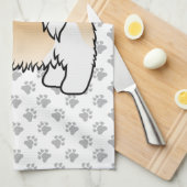 Niedlicher Cartoon Dog aus Gold und Weiß-Shih Tzu Geschirrtuch (Viertel Falte)