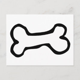 Niedlicher Cartoon Dog Bone Postkarte