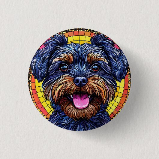 Niedlicher Cartoon Dog Button (Vorderseite)
