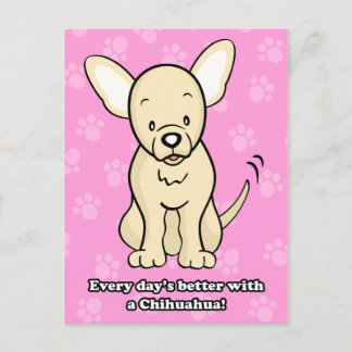 Niedlicher Cartoon Dog Chihuahua Postcard Postkarte