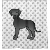 Niedlicher Cartoon Dog Duschvorhang (Vorderseite)