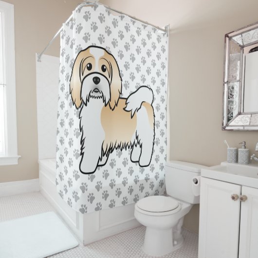 Niedlicher Cartoon Dog Duschvorhang (Beispiel)