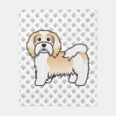 Niedlicher Cartoon Dog Fleecedecke (Vorderseite)