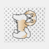 Niedlicher Cartoon Dog Fleecedecke (Vorderseite (Horizontal))
