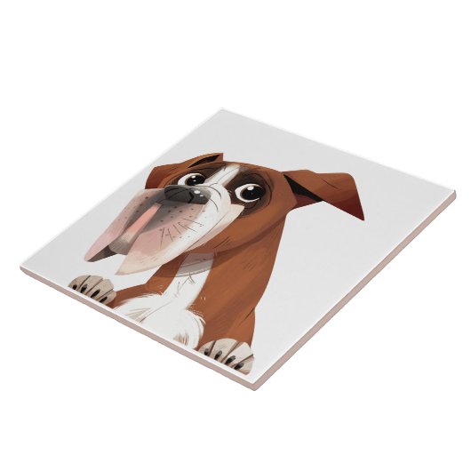 Niedlicher Cartoon Dog Fliese (Seite)