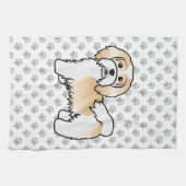 Niedlicher Cartoon Dog Geschirrtuch (Horizontal)