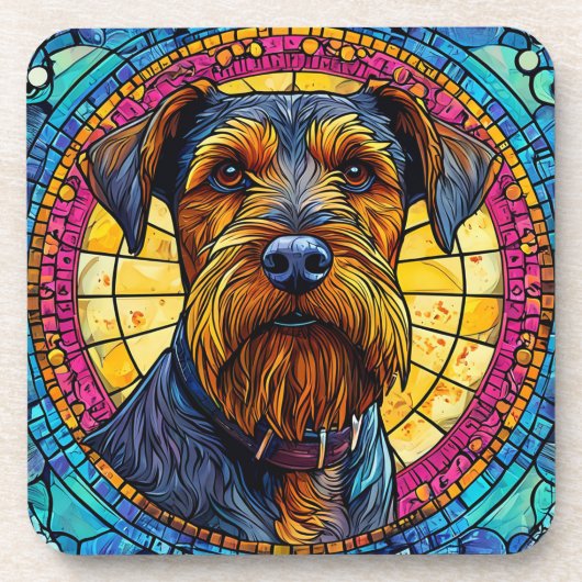 Niedlicher Cartoon Dog Getränkeuntersetzer (Vorderseite)