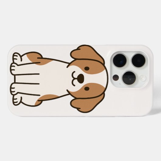 Niedlicher Cartoon Dog iPhone Case (Rückseite (Horizontal))