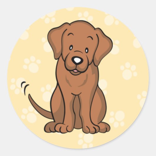 Niedlicher Cartoon Dog Labrador Sticker (Vorderseite)
