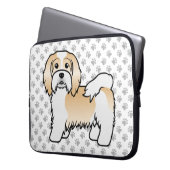 Niedlicher Cartoon Dog Laptopschutzhülle (Vorderseite Links)