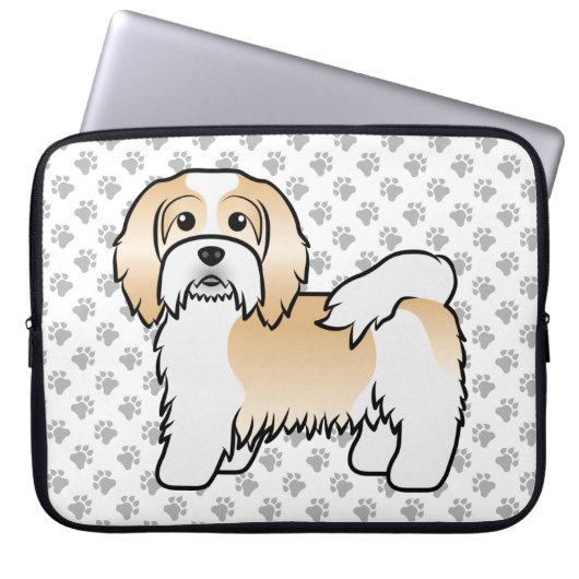 Niedlicher Cartoon Dog Laptopschutzhülle (Vorderseite)