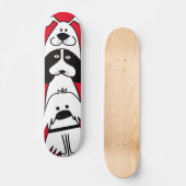 Niedlicher Cartoon Dog Minimalistische Pet Design Skateboard (Vorderseite)