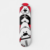 Niedlicher Cartoon Dog Minimalistische Pet Design Skateboard (Vorne)