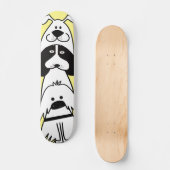 Niedlicher Cartoon Dog Minimalistische Pet Design Skateboard (Vorderseite)
