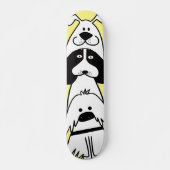 Niedlicher Cartoon Dog Minimalistische Pet Design Skateboard (Vorne)