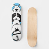 Niedlicher Cartoon Dog Minimalistische Pet Design Skateboard (Vorderseite)
