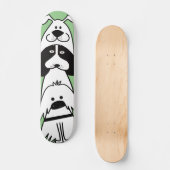 Niedlicher Cartoon Dog Minimalistische Pet Design Skateboard (Vorderseite)
