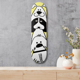 Niedlicher Cartoon Dog Minimalistische Pet Design Skateboard