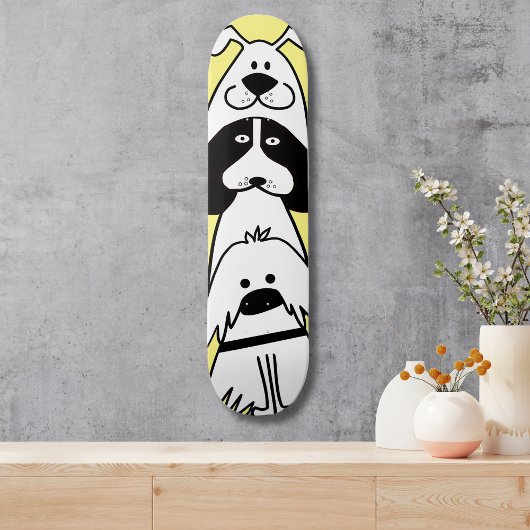 Niedlicher Cartoon Dog Minimalistische Pet Design Skateboard
