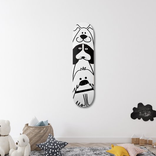 Niedlicher Cartoon Dog Minimalistische Pet Design Skateboard