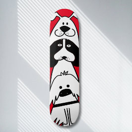 Niedlicher Cartoon Dog Minimalistische Pet Design Skateboard