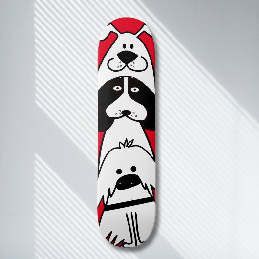 Niedlicher Cartoon Dog Minimalistische Pet Design Skateboard