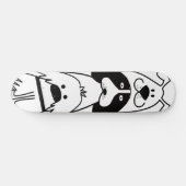Niedlicher Cartoon Dog Minimalistische Pet Design Skateboard (Horizontal)