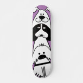 Niedlicher Cartoon Dog Minimalistische Pet Design Skateboard (Vorne)